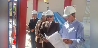 Presidente de la Corte del Santa supervisa avance de obras en sede judicial de Nepeña