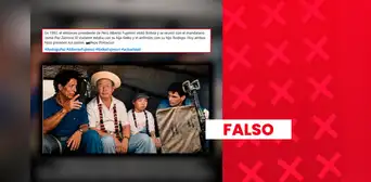 Es falso que esta fotografía muestre a Keiko Fujimori junto al actual presidente de Bolivia: quien aparece en la imagen es Kenji Fujimori
