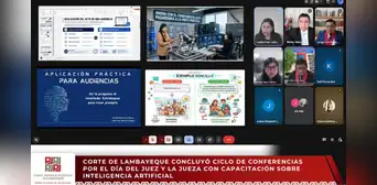 Corte de Lambayeque cerró ciclo de conferencias por el Día del Juez con capacitación en inteligencia artificial Corte de Lambayeque cerró ciclo de conferencias por el Día del Juez con capacitación en inteligencia artificial