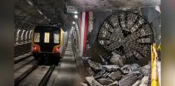 El 'monstruo' subterráneo de 1.750 toneladas que construye el Metro bajo el Callao avanza a su última estación