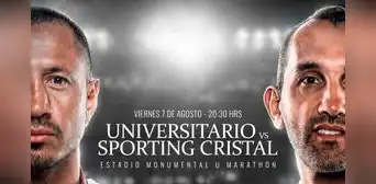 Universitario vs Sporting Cristal EN VIVO HOY: posibles alineaciones, pronóstico, hora y canal dónde ver partido por el Torneo Clausura 2026