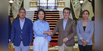 Keiko Fujimori se reúne en Palacio de Gobierno con Tomás Gálvez y Patricia Benavides