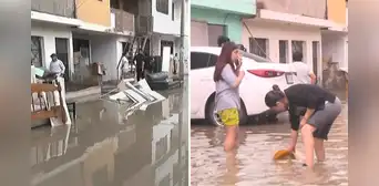 Lluvias provocan aniego en Villa El Salvador: aguas ingresaron a viviendas y negocios tras sobrecarga del alcantarillado
