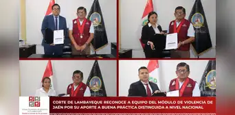 Corte de Lambayeque reconoce a equipo del Módulo de Violencia de Jaén