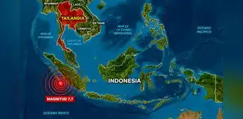 Terremoto de magnitud 7,7 sacude las costas de Indonesia, según USGS
