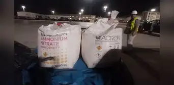Incautan 2,5 toneladas de material asociado a la fabricación clandestina de explosivos en megapuerto de Chancay
