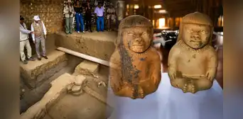 Inédito hallazgo en Trujillo: arqueólogos encuentran los restos de un infante con juguetes ceremoniales y vasijas en las Huacas de Moche Inédito hallazgo en Trujillo: arqueólogos encuentran los restos de un infante con juguetes ceremoniales y vasijas en las Huacas de Moche