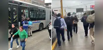 Usuarios del Metropolitano reportan demoras y largas filas por bus malogrado en estación Parque del Trabajo