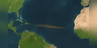 Los científicos quedaron asombrados al ver una enorme cinta marrón que se extiende a través del Atlántico desde África Los científicos quedaron asombrados al ver una enorme cinta marrón que se extiende a través del Atlántico desde África