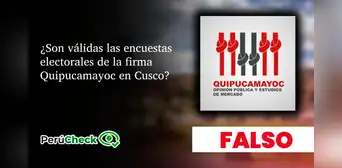 La encuesta de Quipucamayoc no tiene ficha técnica, ni tiene validez ante el JNE