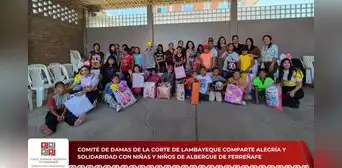 Comité de Damas de la Corte de Lambayeque lleva alegría y solidaridad a niñas y niños de albergue en Ferreñafe