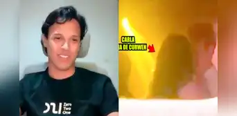 Alonso Grimaldo sorprende al revelar que conoce quién grabó su beso con Carla Campos Salazar, exprometida de Curwen: “Estaba dentro del box” Alonso Grimaldo sorprende al revelar que conoce quién grabó su beso con Carla Campos Salazar, exprometida de Curwen: “Estaba dentro del box”