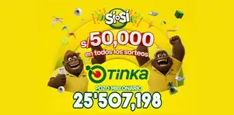 Resultados de La Tinka del miércoles 26 de agosto: números ganadores, premios del Pozo Millonario, boliyapa, S/50.000 y más