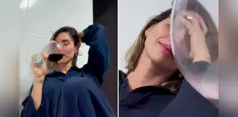 Korina Rivadeneira reaparece bebiendo y desahogándose: "Mañana empieza todo nuevamente”