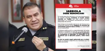 Ahora Nación exige la renuncia de Arriola: "Las facultades legislativas no reemplazan decisiones del Ejecutivo" Ahora Nación exige la renuncia de Arriola: "Las facultades legislativas no reemplazan decisiones del Ejecutivo"