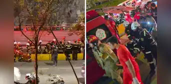 Accidente en la av. Javier Prado: rescatistas caen de vehículo cerca de la Vía Expresa y estación del Metropolitano Accidente en la av. Javier Prado: rescatistas caen de vehículo cerca de la Vía Expresa y estación del Metropolitano