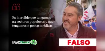 Es falso que solo haya 3 postas médicas en los sectores urbanos de Cajamarca, como afirmó Julio César Villegas