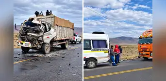 Tragedia en la vía Arequipa-Puno: triple choque deja un chofer fallecido, varios heridos y dos detenidos Tragedia en la vía Arequipa-Puno: triple choque deja un chofer fallecido, varios heridos y dos detenidos