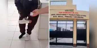 Hallan presunta droga oculta en la zapatilla de una escolar en colegio de Trujillo