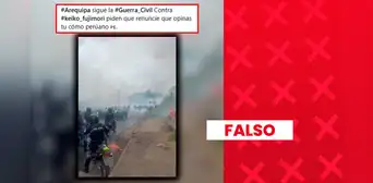 Es falso que video muestre una “guerra civil” en Arequipa: imágenes fueron grabadas en Ecuador
