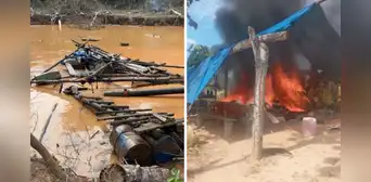 Golpe a la minería ilegal: Fuerzas Armadas destruyen recursos valorizados en más de S/8.3 millones en Madre de Dios Golpe a la minería ilegal: Fuerzas Armadas destruyen recursos valorizados en más de S/8.3 millones en Madre de Dios