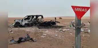 Investigan restos encontrados tras explosión de camioneta por mina antitanque en frontera entre Perú y Chile Investigan restos encontrados tras explosión de camioneta por mina antitanque en frontera entre Perú y Chile