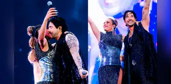 ¡De la ficción a la realidad! Protagonistas de ‘La reina del flow’ emocionan con beso apasionado durante concierto en Lima