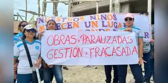 Obra de colegio inicial afectado por El Niño de 2017 lleva casi dos años paralizada en Piura
