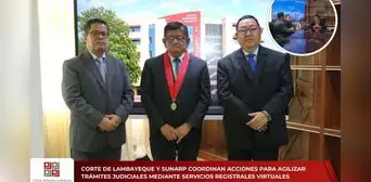 Corte de Lambayeque y SUNARP coordinan acciones para agilizar trámites judiciales