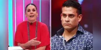Rebeca Escribens le pide perdón en vivo a Christian Domínguez tras tildarlo de "adefesio" en televisión: "Me doy asco y vergüenza" Rebeca Escribens le pide perdón en vivo a Christian Domínguez tras tildarlo de "adefesio" en televisión: "Me doy asco y vergüenza"
