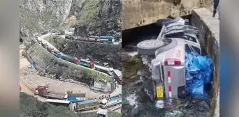 Camioneta cae varios metros al río Tishgo tras despiste en la Carretera Central: dos personas quedan heridas de gravedad Camioneta cae varios metros al río Tishgo tras despiste en la Carretera Central: dos personas quedan heridas de gravedad