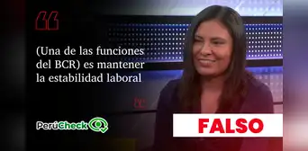 Es falso que el Banco Central de Reserva sea responsable de la estabilidad laboral Es falso que el Banco Central de Reserva sea responsable de la estabilidad laboral