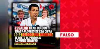 Es falso que la mayoría de trabajadores de EsSalud sea personal administrativo: solo el 12,66% cumple esas funciones Es falso que la mayoría de trabajadores de EsSalud sea personal administrativo: solo el 12,66% cumple esas funciones