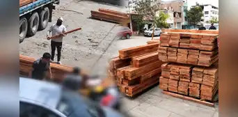 Caminaba junto a su padre y quedó atrapado: enorme bloque de madera cae sobre niño de 6 años en VMT Caminaba junto a su padre y quedó atrapado: enorme bloque de madera cae sobre niño de 6 años en VMT