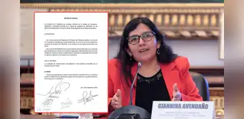 Fuerza Popular busca censurar a Giannina Avendaño por demora en el dictamen de facultades