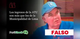 Es falso que la ATU tenga más ingresos y presupuesto que la Municipalidad de Lima, como afirma López Aliaga
