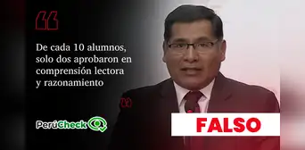 Es falso que solo dos de cada 10 alumnos alcanzaron un nivel satisfactorio en lectura y razonamiento en la prueba PISA 2025 Es falso que solo dos de cada 10 alumnos alcanzaron un nivel satisfactorio en lectura y razonamiento en la prueba PISA 2025