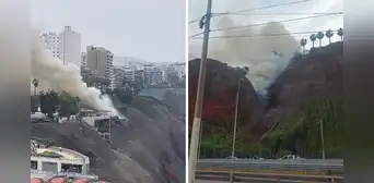 Alerta en la Costa Verde: reportan fuego cerca del centro comercial Larcomar en plenas elecciones en Miraflores Alerta en la Costa Verde: reportan fuego cerca del centro comercial Larcomar en plenas elecciones en Miraflores