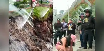 Hallan a hombre con quemaduras en acantilado de la Costa Verde en medio del incendio Hallan a hombre con quemaduras en acantilado de la Costa Verde en medio del incendio