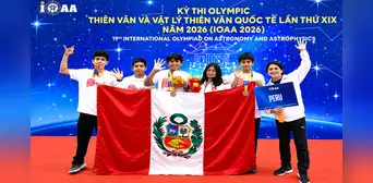 Entre más de 60 países del mundo: escolares peruanos ganan tres medallas de bronce en Olimpiada de Astronomía en Vietnam