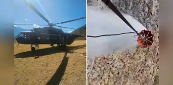 FAP envía avión Spartan y helicóptero MI-17 para combatir incendio forestal en Cusco