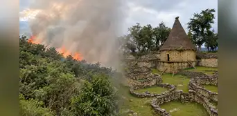 Incendio forestal en Amazonas pone en alerta a Kuélap: fuego se registró cerca del complejo arqueológico