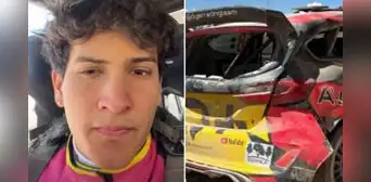 Hijo de María Pía Copello reaparece tras sufrir accidente en Caminos del Inca y muestra su auto destrozado: "Nos sacó un tractor"