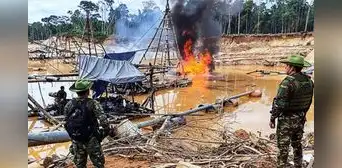 Madre de Dios: PNP destruye equipos de minería ilegal valorizados en más de S/1,3 millones