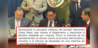 JP acusa a Carlos Mesía de vulnerar el reglamento y advierte que no dará "un cheque en blanco" al Gobierno de Fujimori