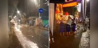 Lluvias de fuerte intensidad en Piura provocan aniegos y obligan a suspender procesión del Señor de los Milagros