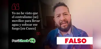 Es falso que el Gobierno Nacional no esté movilizando aviones para sofocar los incendios en Cusco, como señaló el diputado de Ahora Nación, César Holguín
