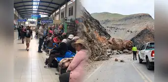 Transportistas advierten bloqueos en la Panamericana Sur tras caída de rocas: exigen mallas protectoras Transportistas advierten bloqueos en la Panamericana Sur tras caída de rocas: exigen mallas protectoras