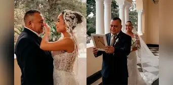 Tony Rosado se conmueve al ver a su hija vestida de novia y protagonizan tierno momento: “Te amo, papito”