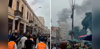 Reportan incendio cerca al Barrio Chino en Cercado de Lima: emergencia moviliza al menos 4 unidades de bomberos